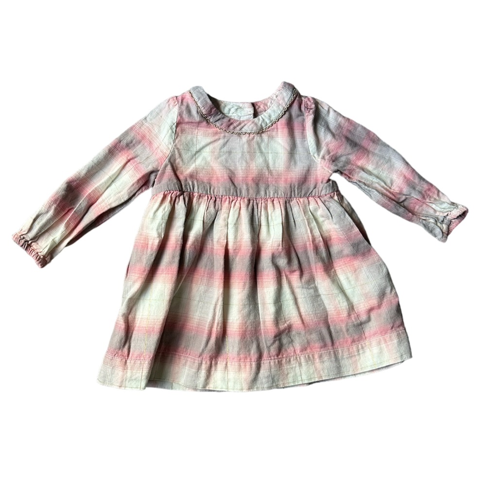 12-18 Month Valentine Baby Gap Pink Gold Plaid Dress